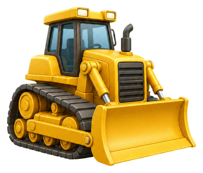 Preview for 3d Tiny Vehicles Bulldozer