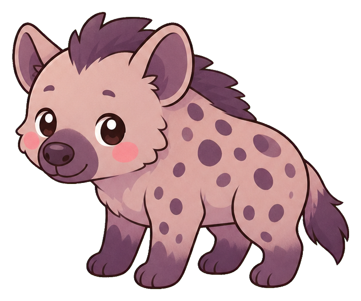 Preview for Pastel Kawaii Hyena Sticker