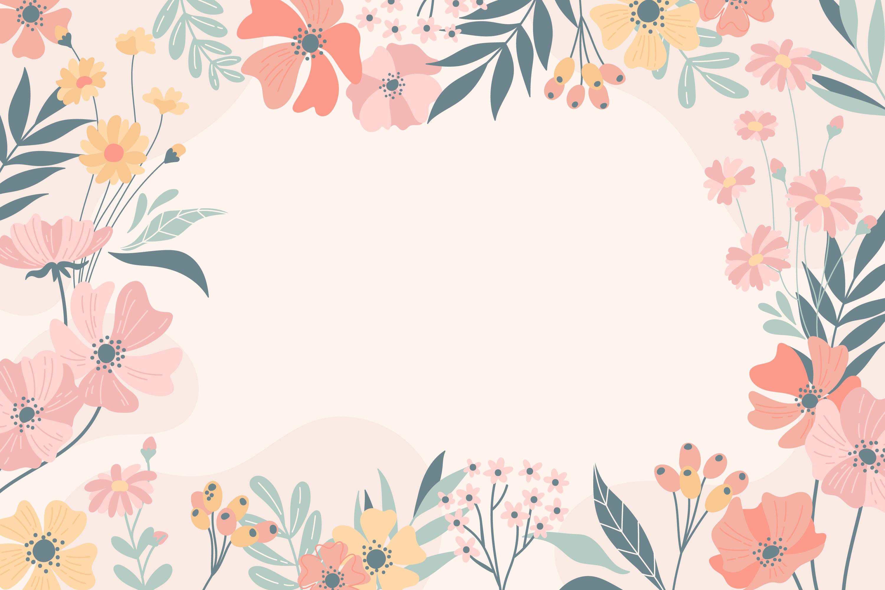 Preview for Floral-frame-template-design-spring-background-871fa