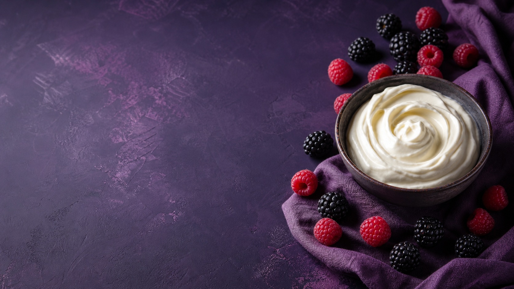 Preview for Berry Cream Food Background Stock Image