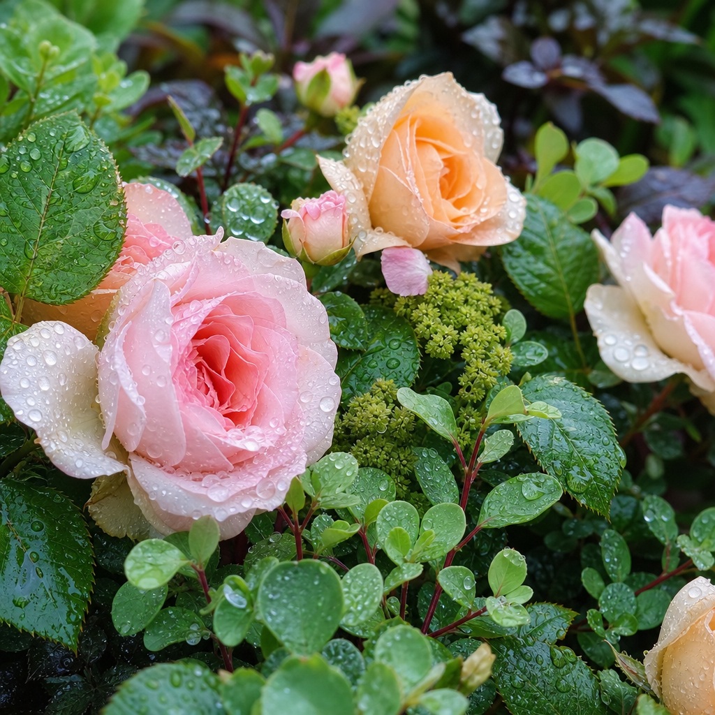 Preview for Rainy Garden Macro Background
