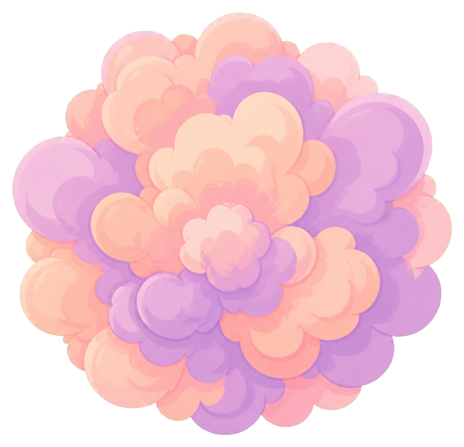 Preview for Pastel Peach Smoke Burst Sticker