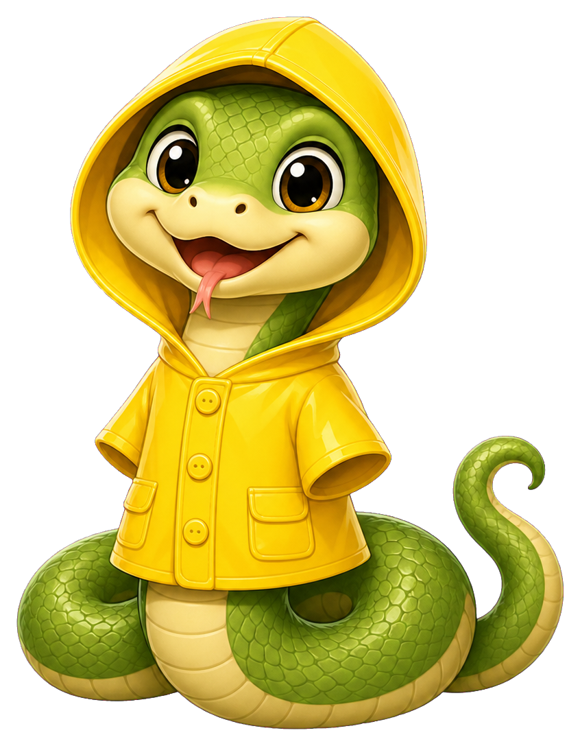 Preview for Snake In Raincoat Sticker
