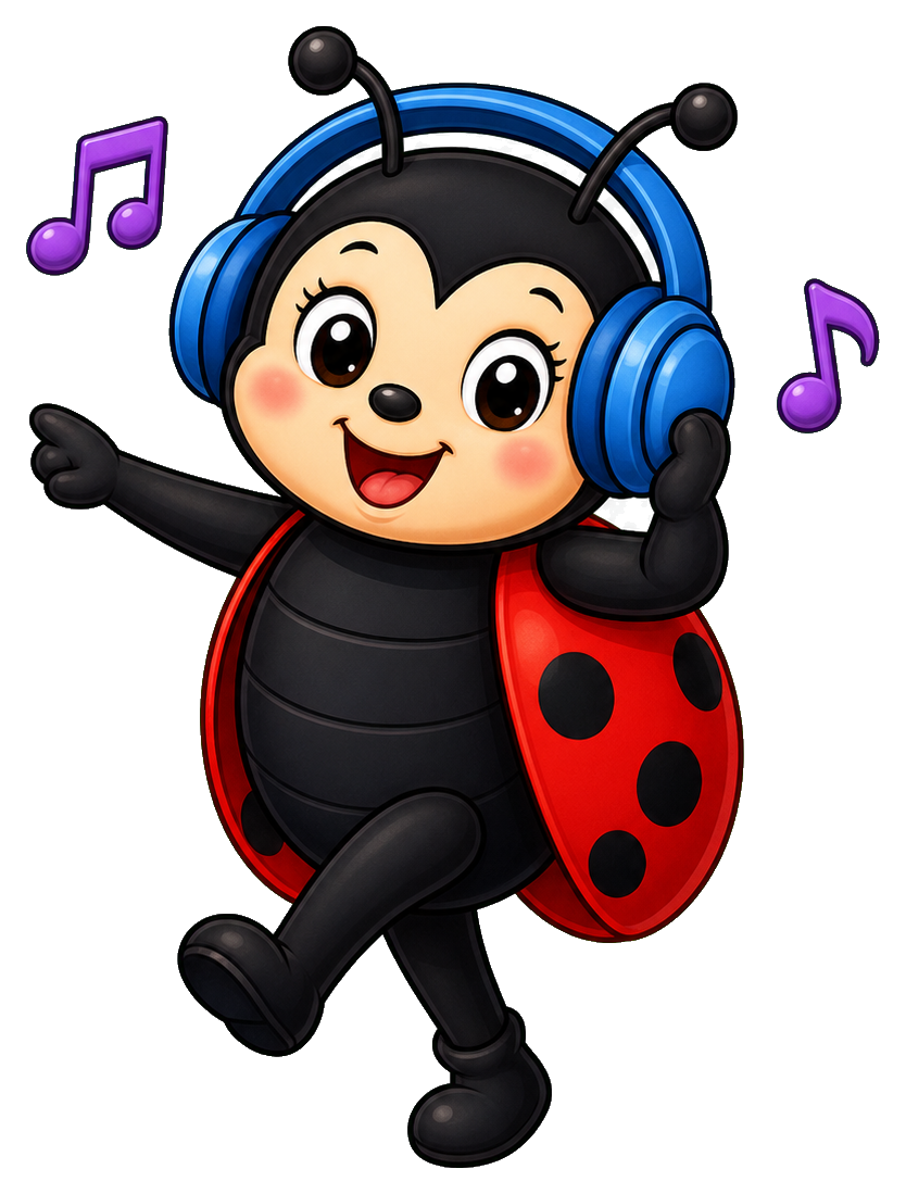 Preview for Music Headphones Ladybug Sticker