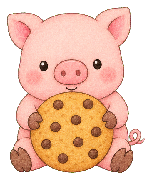 Preview for Kawaii Pig With Cookie Sticker