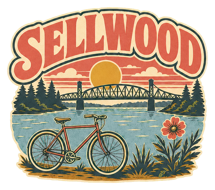 Preview for Sellwood River Retro Sticker