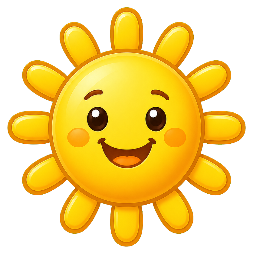 Preview for Smiley Sun Sticker Graphic