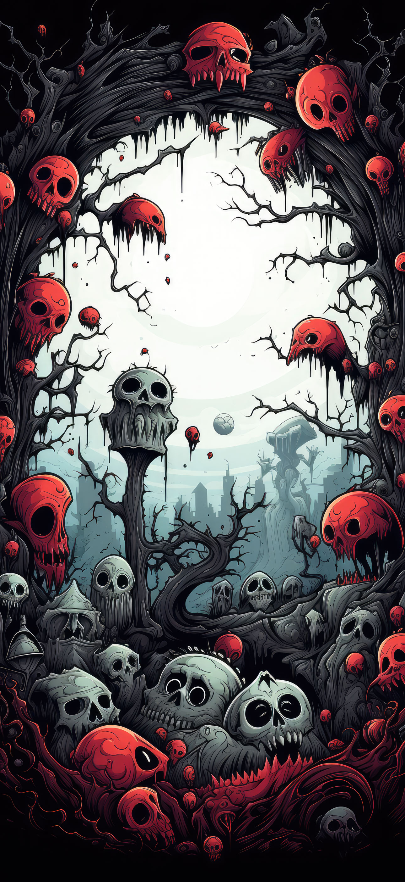 Preview for Halloween-skull-illustration-halloween-phone-background-332db