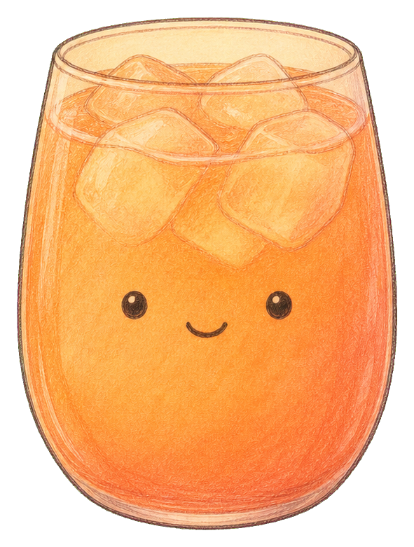 Preview for Peach Iced Tea Glass Sticker
