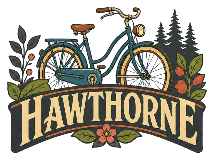 Preview for Hawthorne Bike Illustrated Text Sticker