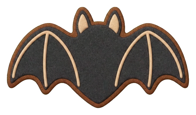 Preview for Charcoal Bat Halloween Cookie Sticker