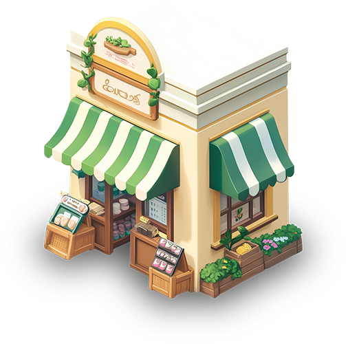 Preview for Luckys-cafe-illustration-building-sticker-c4ee6