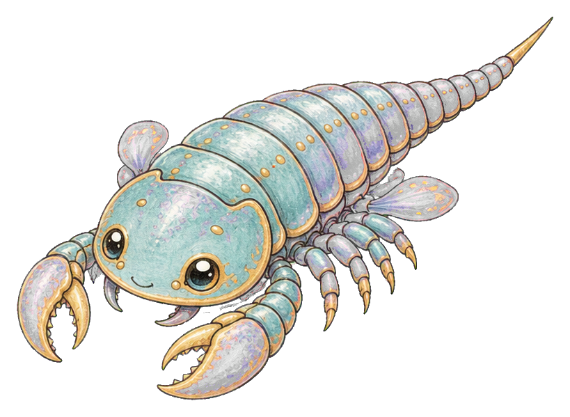 Preview for Kawaii Eurypterid Sticker Graphic