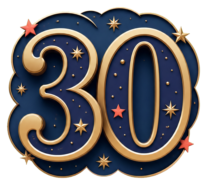 Preview for Cosmic Thirty 30th Birthday Sticker