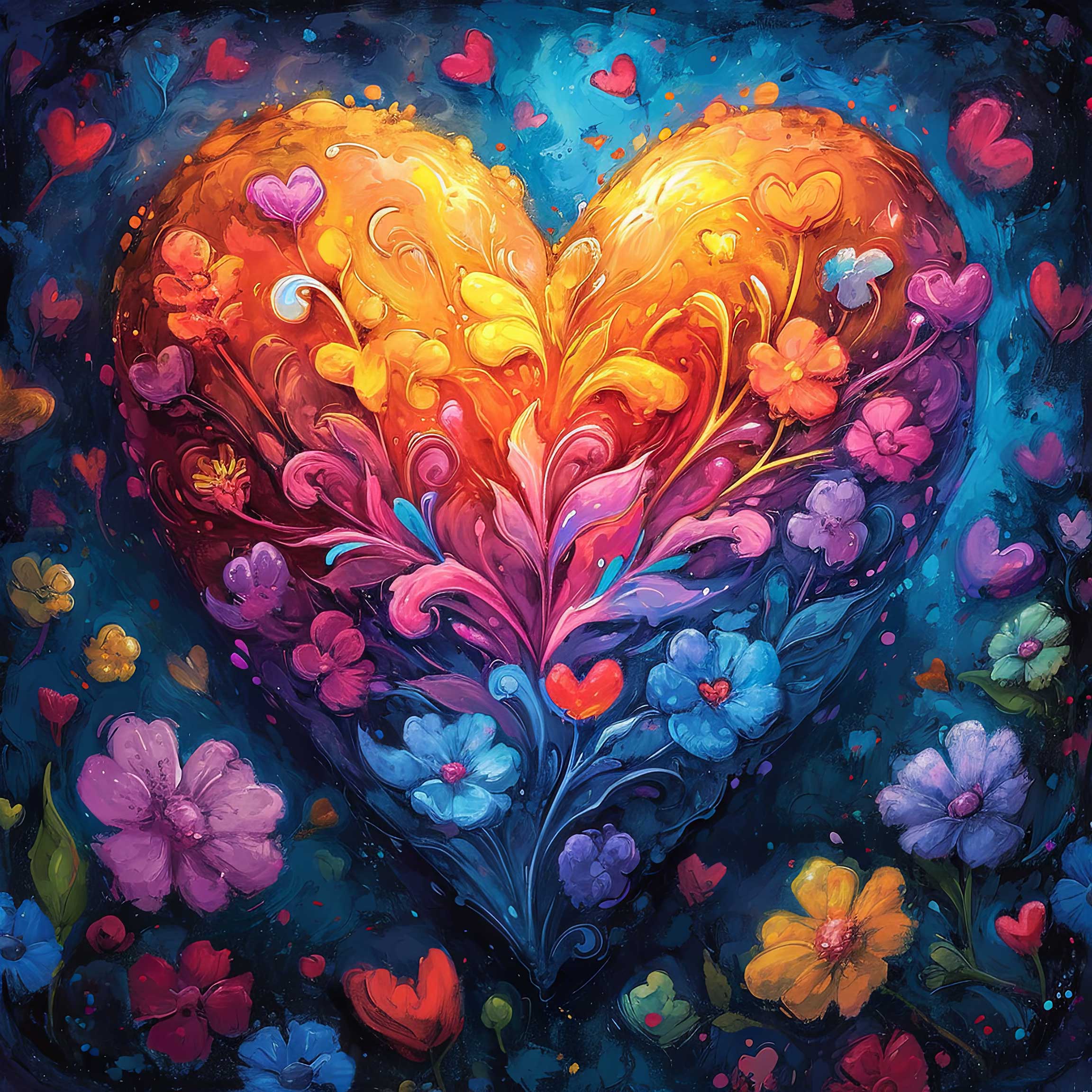 Preview for Vibrant-heart-art-template-love-background-8c3ea