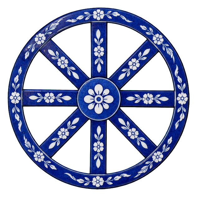 Preview for Blue White Dharma Wheel Sticker