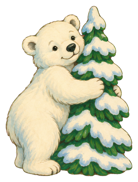 Preview for Polar Bear And Pine Tree