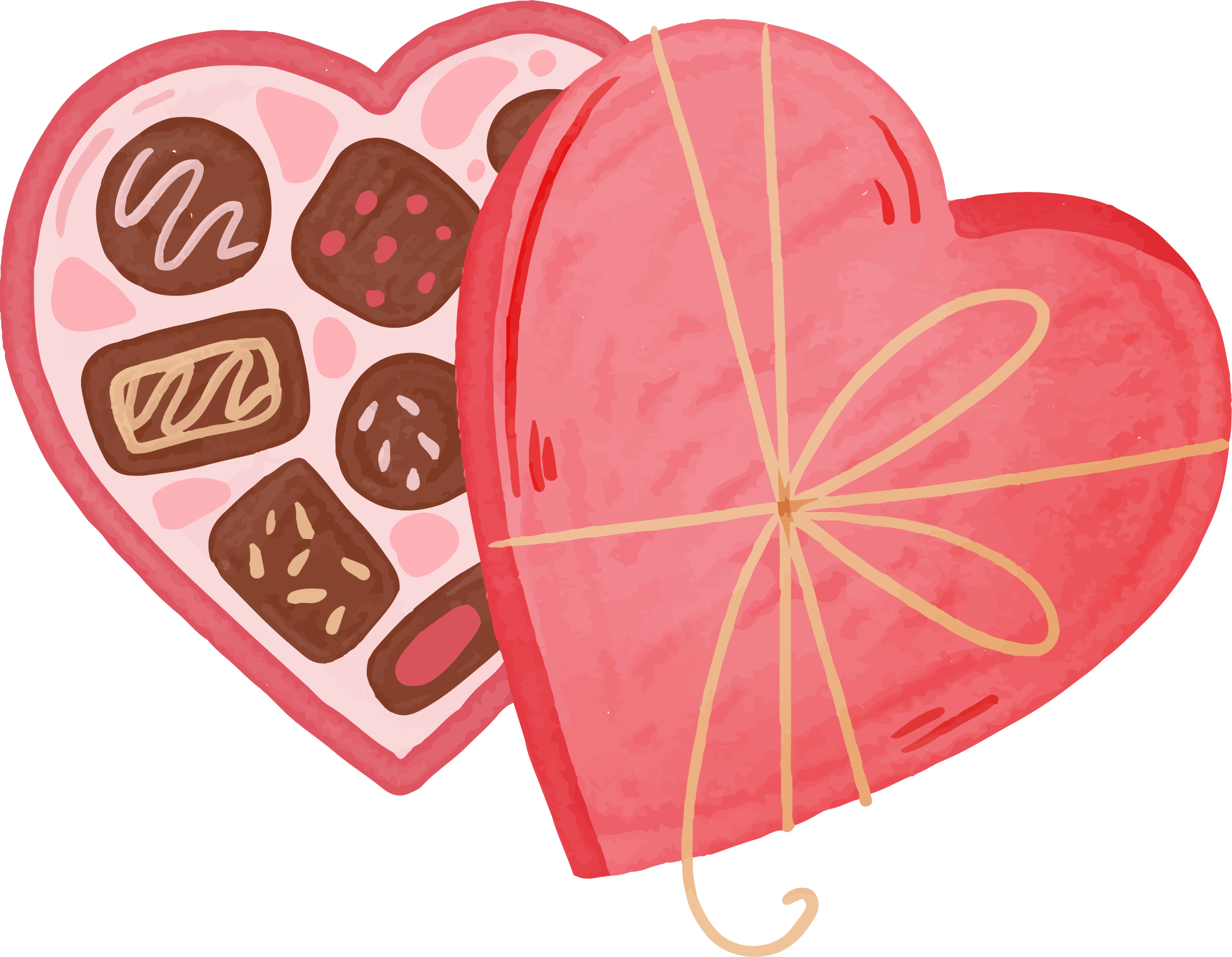 Preview for Heart-shaped-chocolates-box-watercolor-love-sticker-f2302