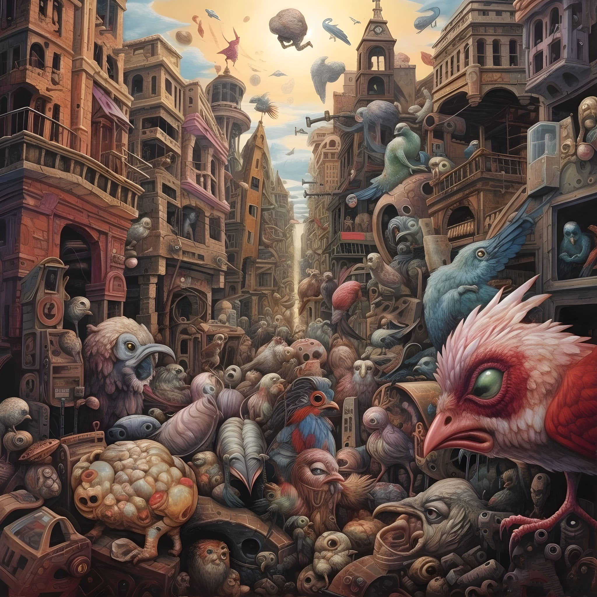 Preview for Surreal-cityscape-fantasy-creatures-ai-images-background-f970b