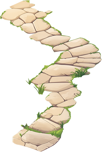 Preview for Cartoon-stone-path-illustration-hardscape-sticker-a6885