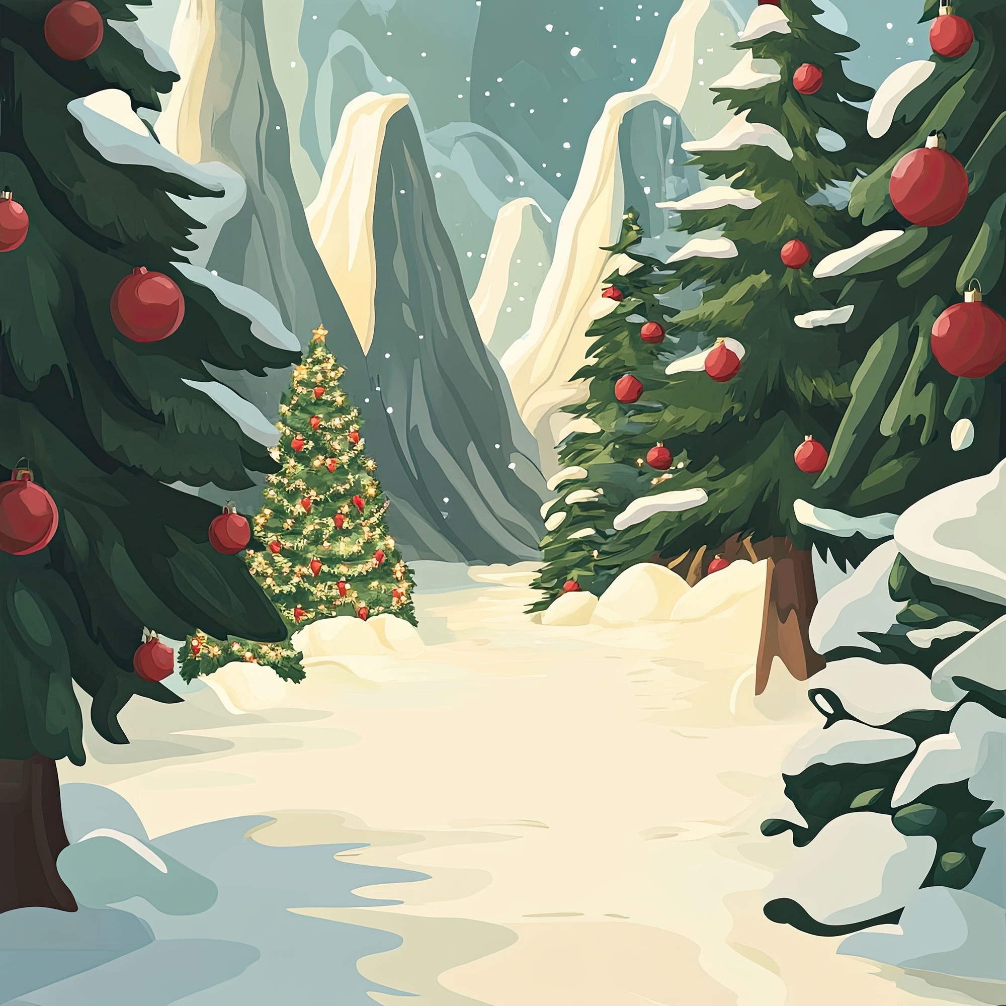 Preview for Winter-wonderland-scene-christmas-backdrop-background-b662d