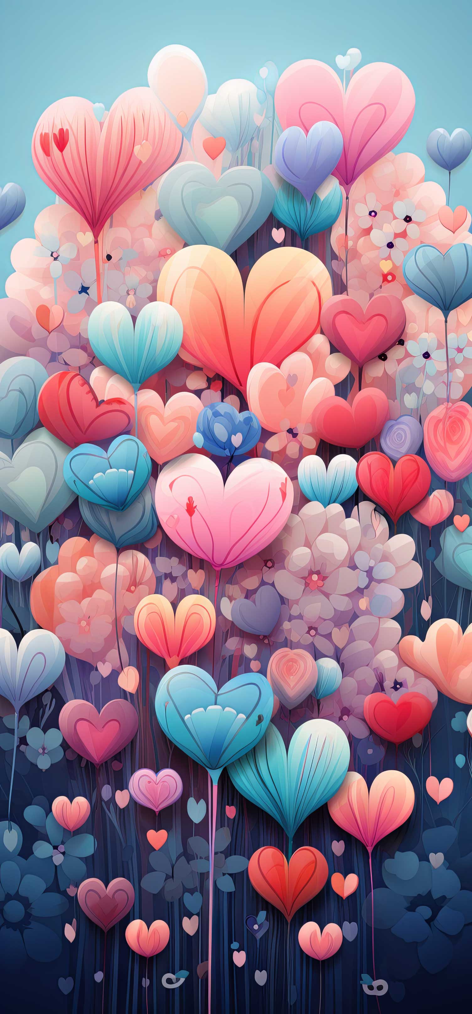 Preview for Colorful-heart-illustration-heart-phone-background-a00bd