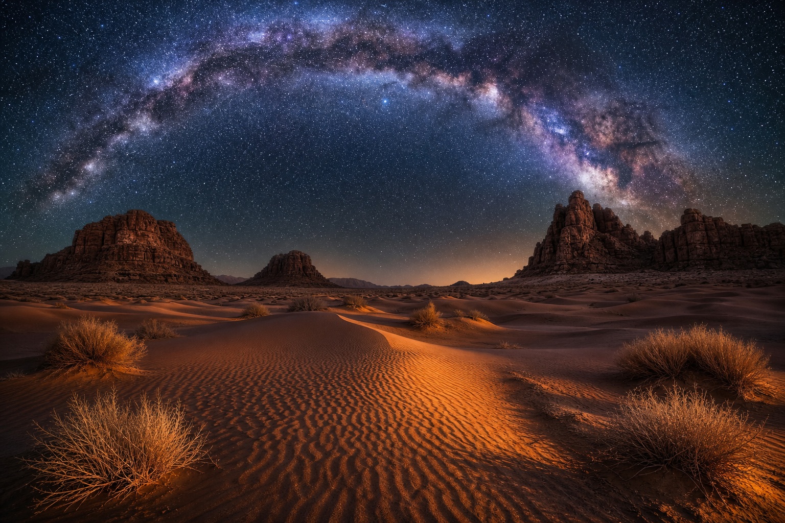 Preview for Desert Milky Way Night Sky Background