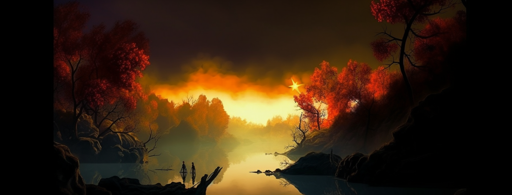 Preview for Serene-sunset-landscape-art-ai-facebook-background-3a778