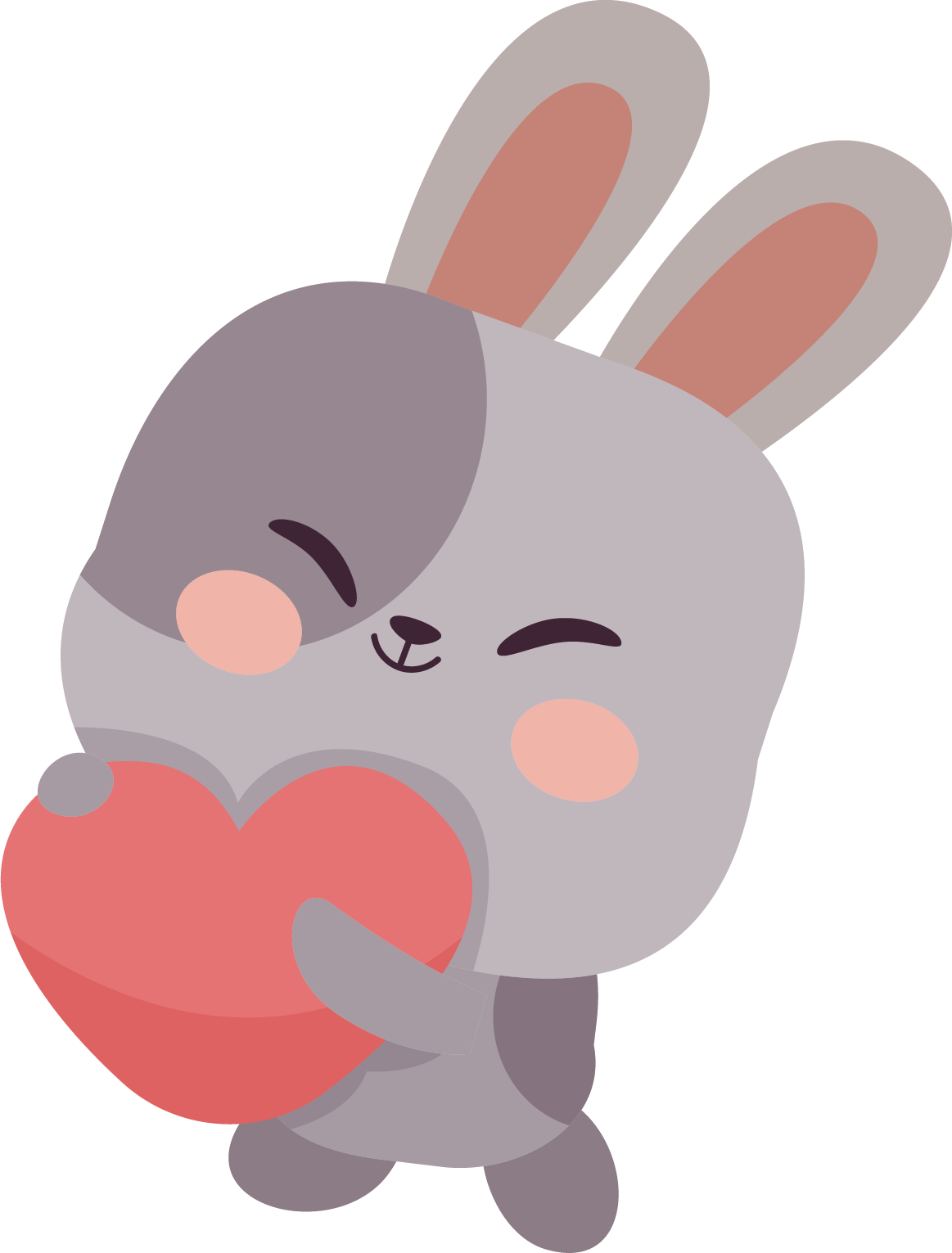 Preview for Cartoon-rabbit-heart-illustration-cute-love-sticker-fe99a