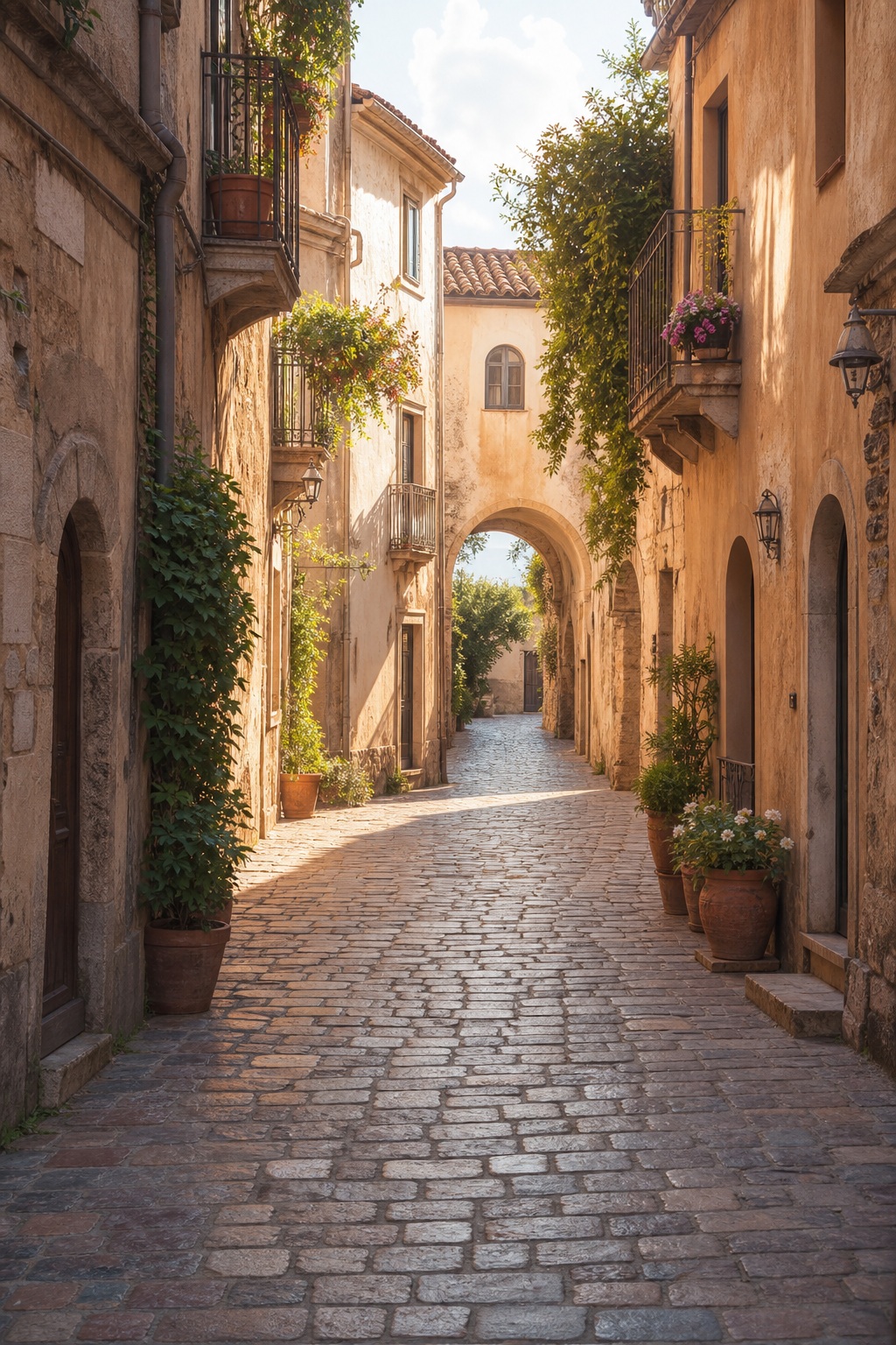 Preview for Old Town Alley Stock Background