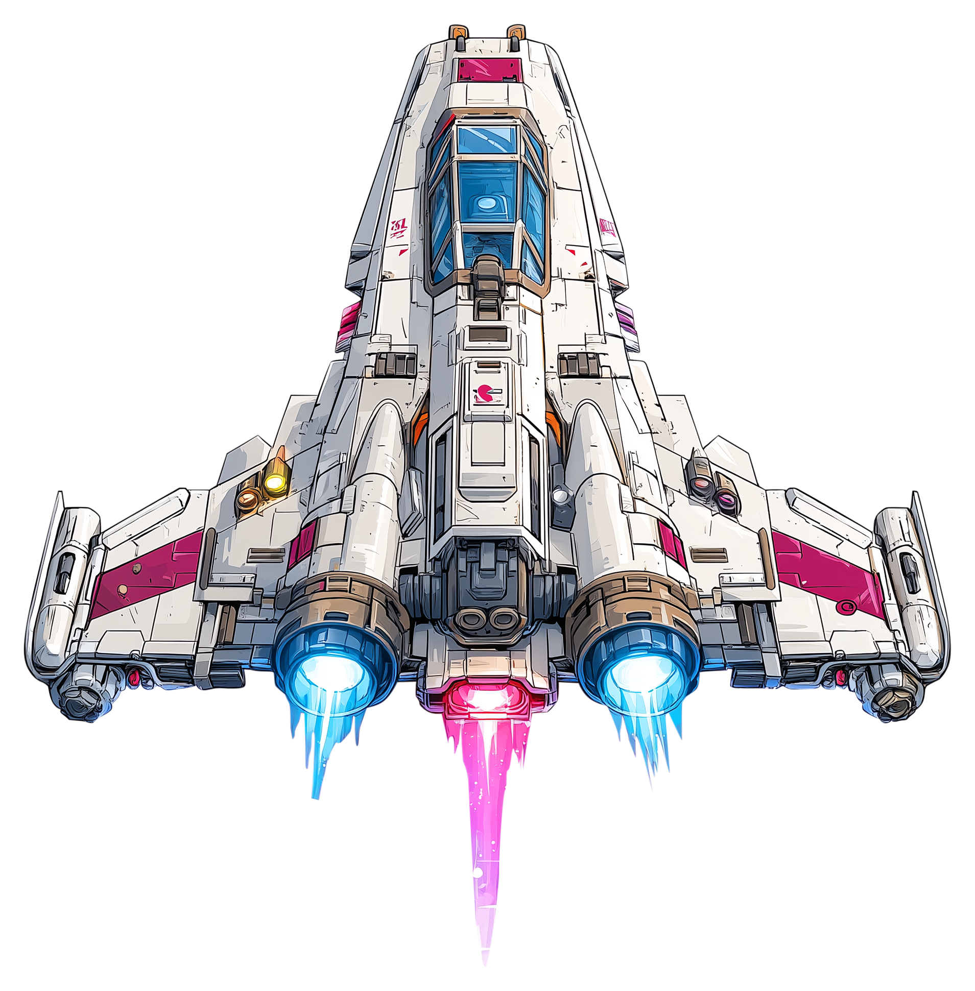 Preview for Futuristic-spaceship-design-sticker-9bda1