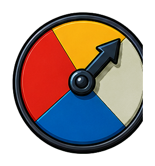 Colorful board game spinner with a blank arrow pointer