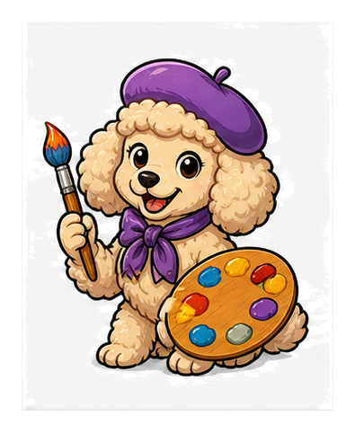 Preview for Poodle Painter Sticker