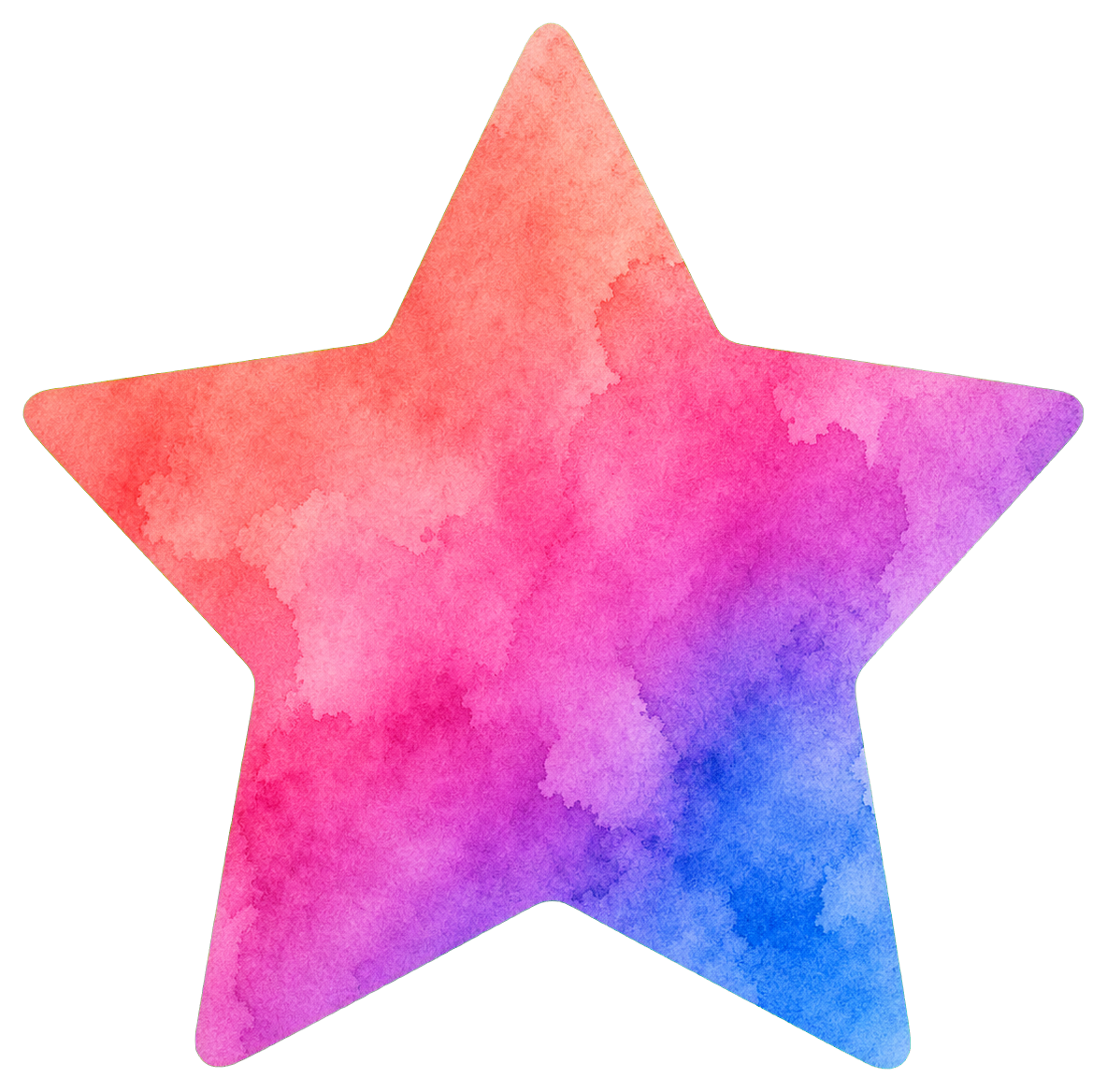 Preview for Watercolor Star Sticker Graphic