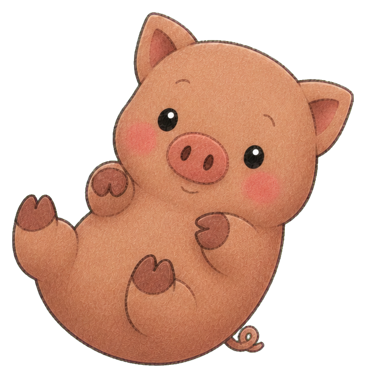 Preview for Brown Pig Belly Up Sticker