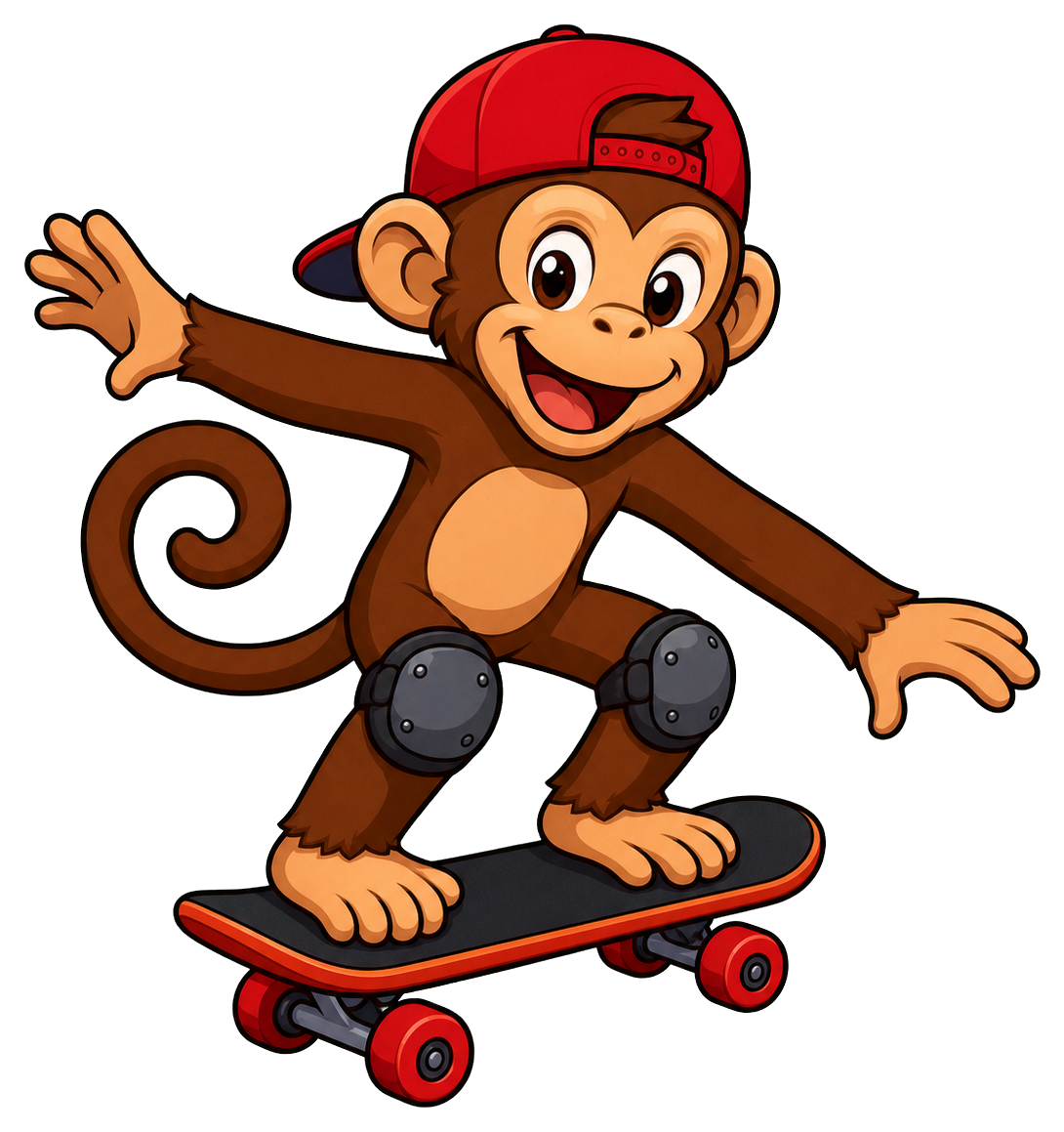 Preview for Skateboarding Monkey Sticker