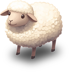Preview for Cartoon-white-sheep-illustration-animal-sticker-e315e