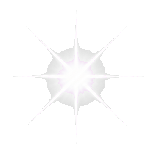 White starburst light burst with sharp rays on a transparent background