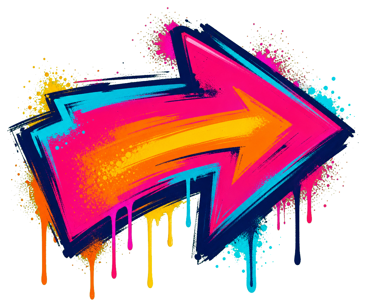 Preview for Graffiti Arrow Sticker For Designs