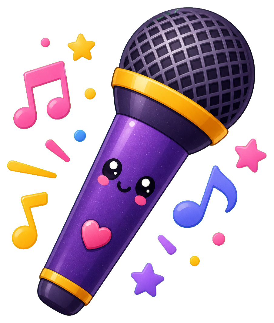 Preview for Karaoke Mic Plain Sticker