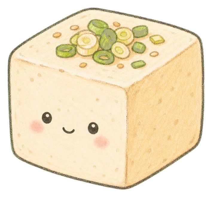 Preview for Tofu Cube With Scallion Garnish Sticker