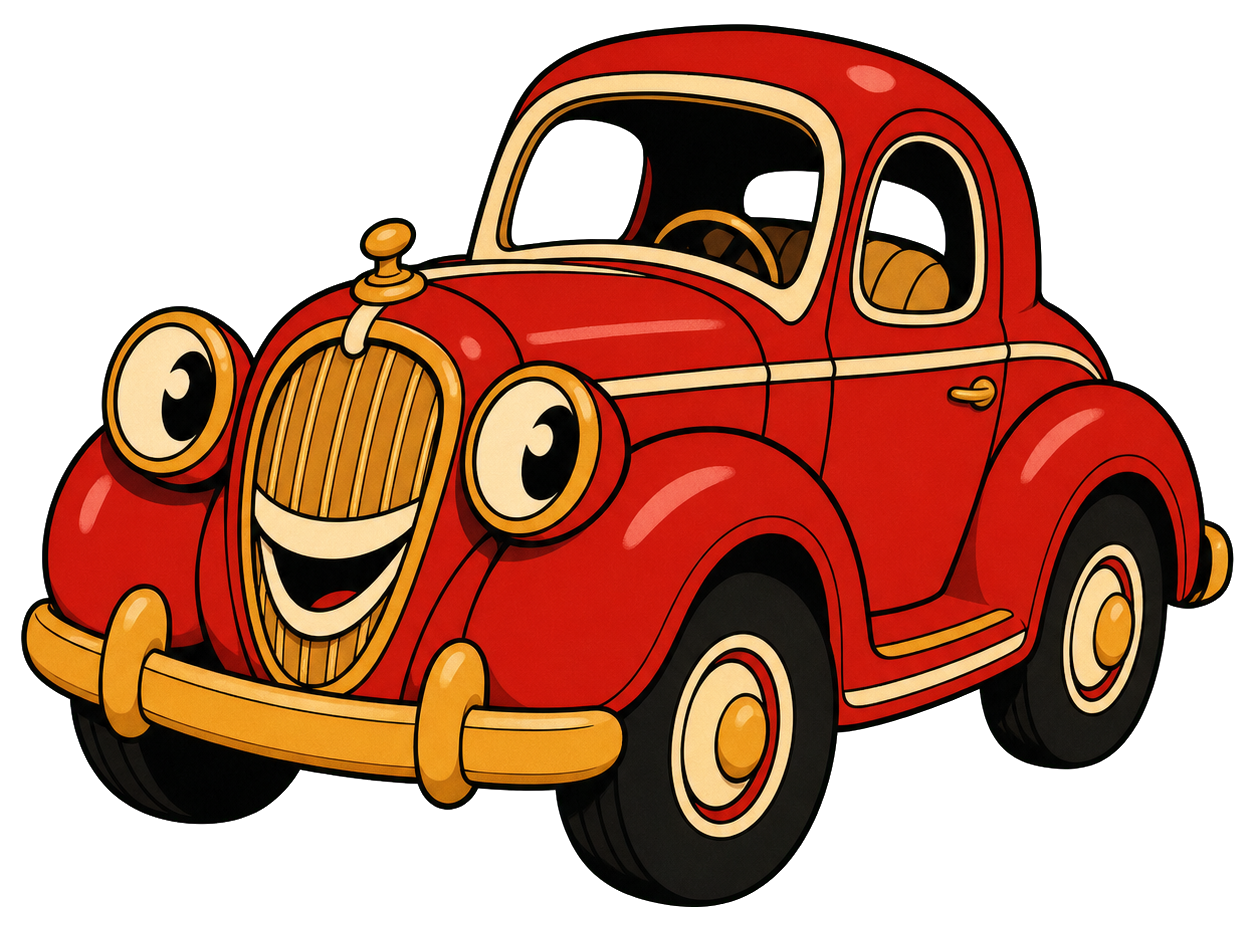 Preview for Cute Vintage Car Sticker Graphic