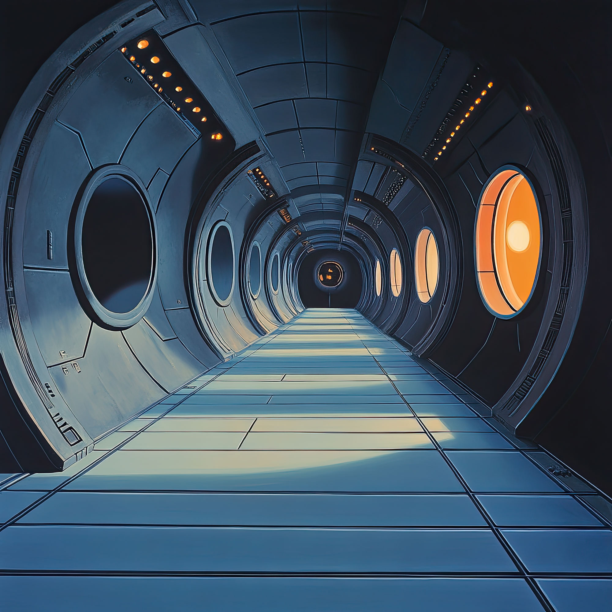 Preview for Futuristic-corridor-design-sci-fi-backdrop-background-72097
