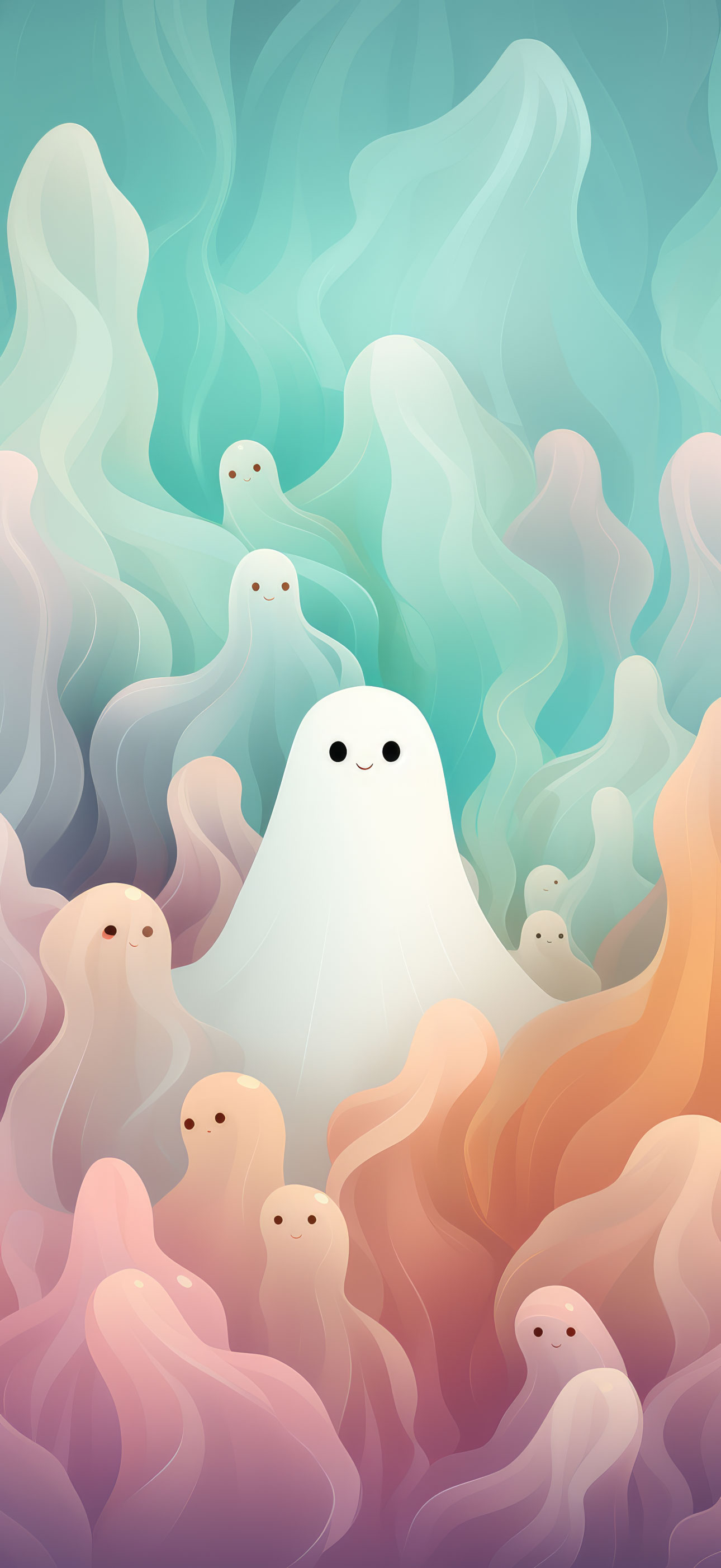 Preview for Whimsical-ghostly-gathering-illustration-halloween-phone-backgro-95bc3