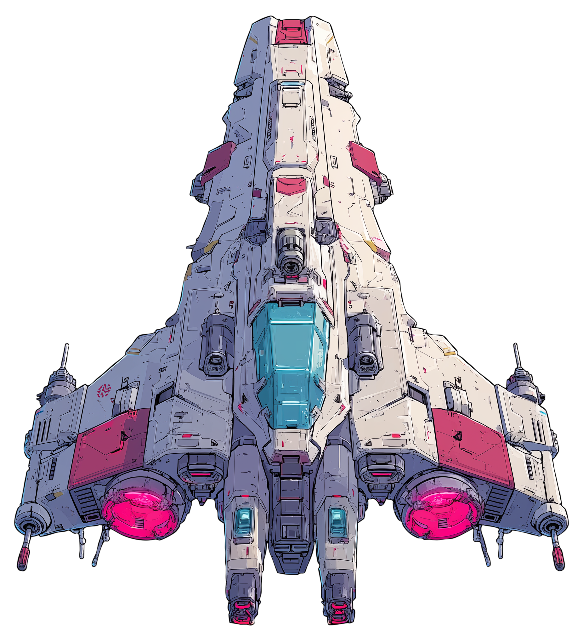 Preview for Futuristic-spaceship-design-sticker-d4c8f