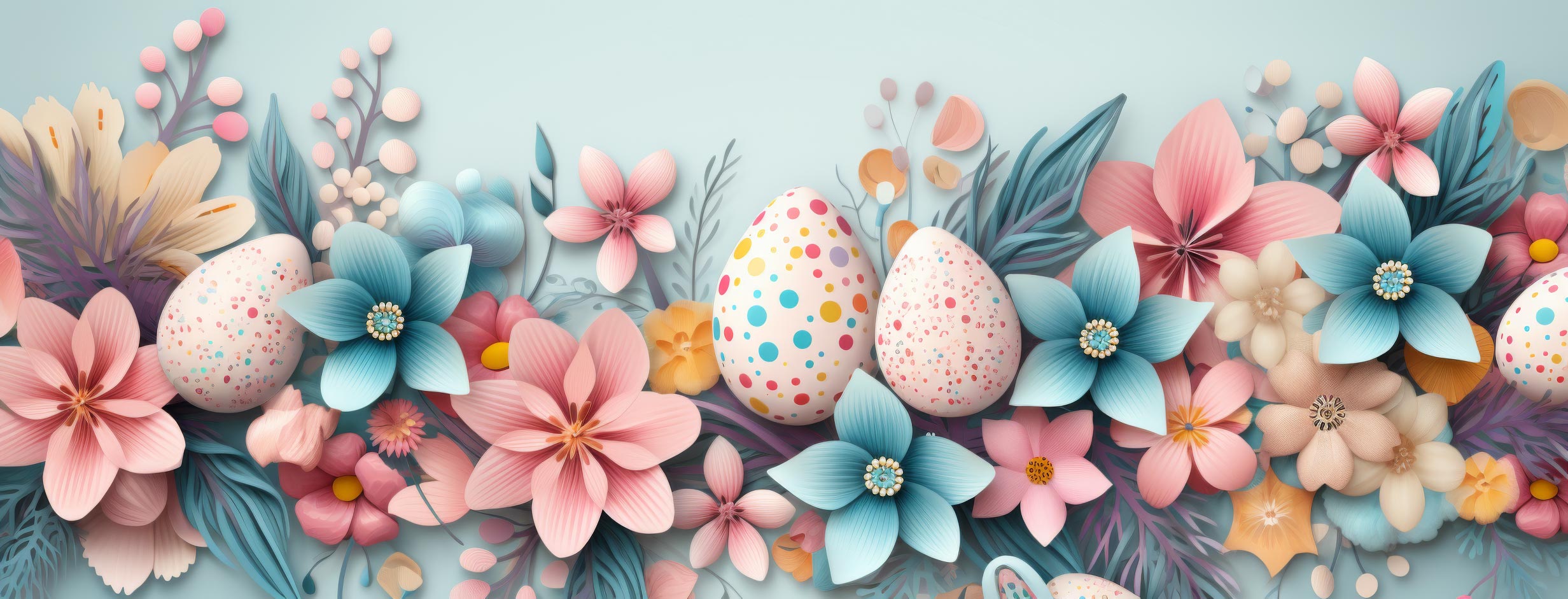 Preview for Easter-floral-decoration-easter-facebook-background-b7eec