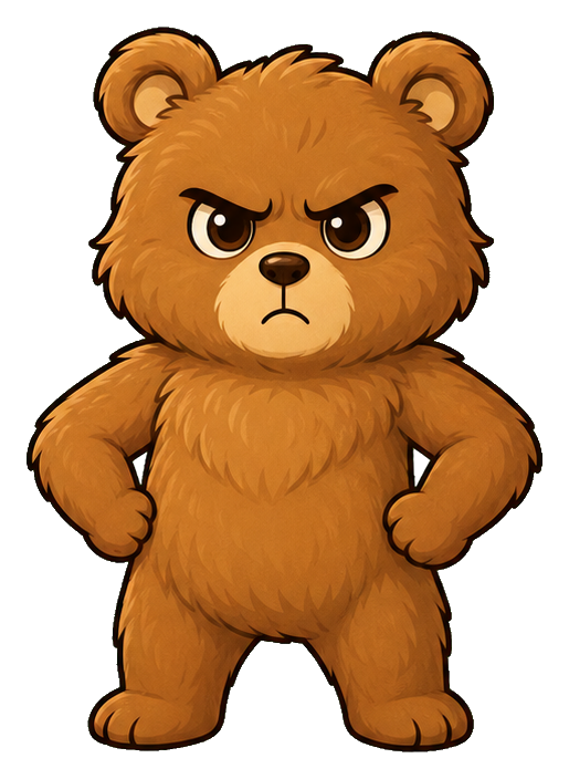 Preview for Determined Bear Cub Sticker