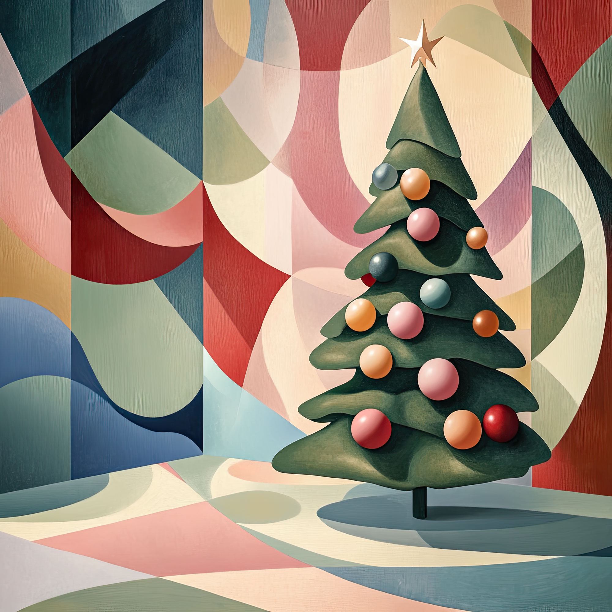 Preview for Modern-christmas-tree-art-christmas-backdrop-background-04358