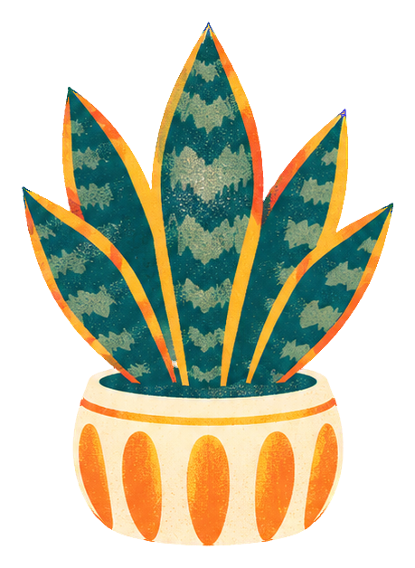 Preview for Risograph Houseplants Snake Plant