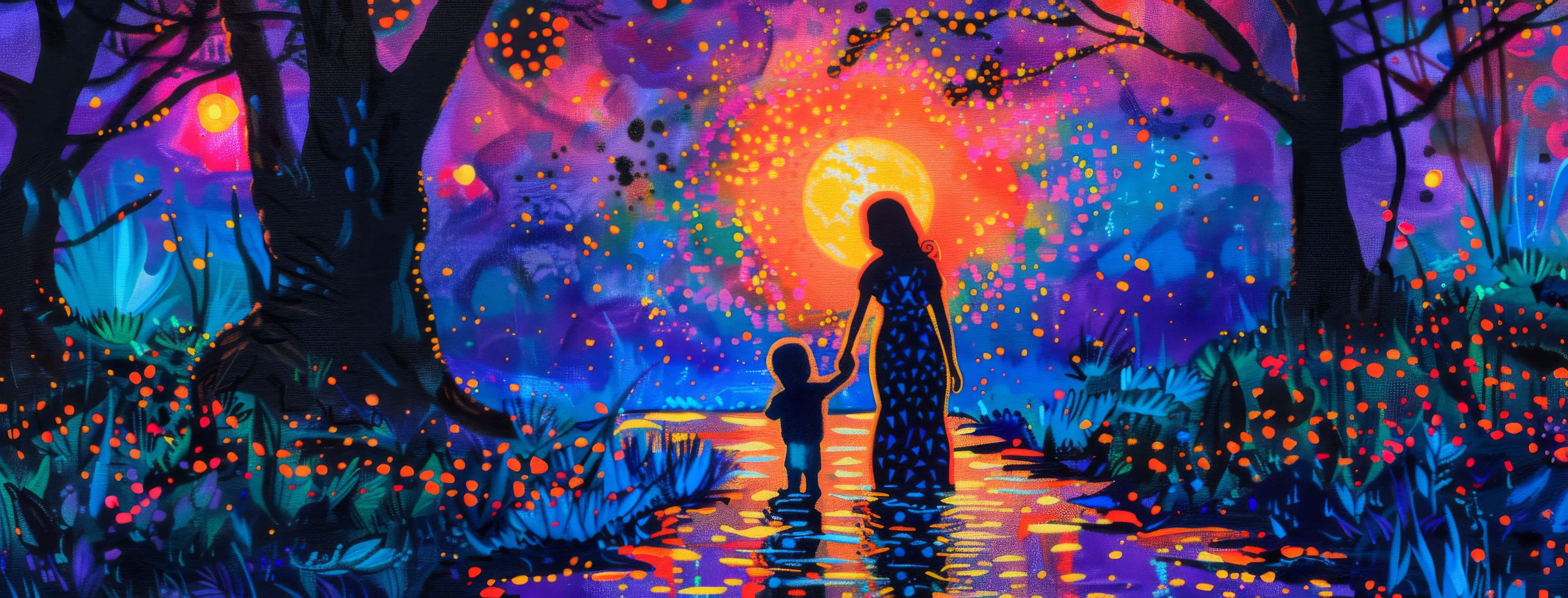 Preview for Mother-child-forest-sunset-mothers-day-background-88e47